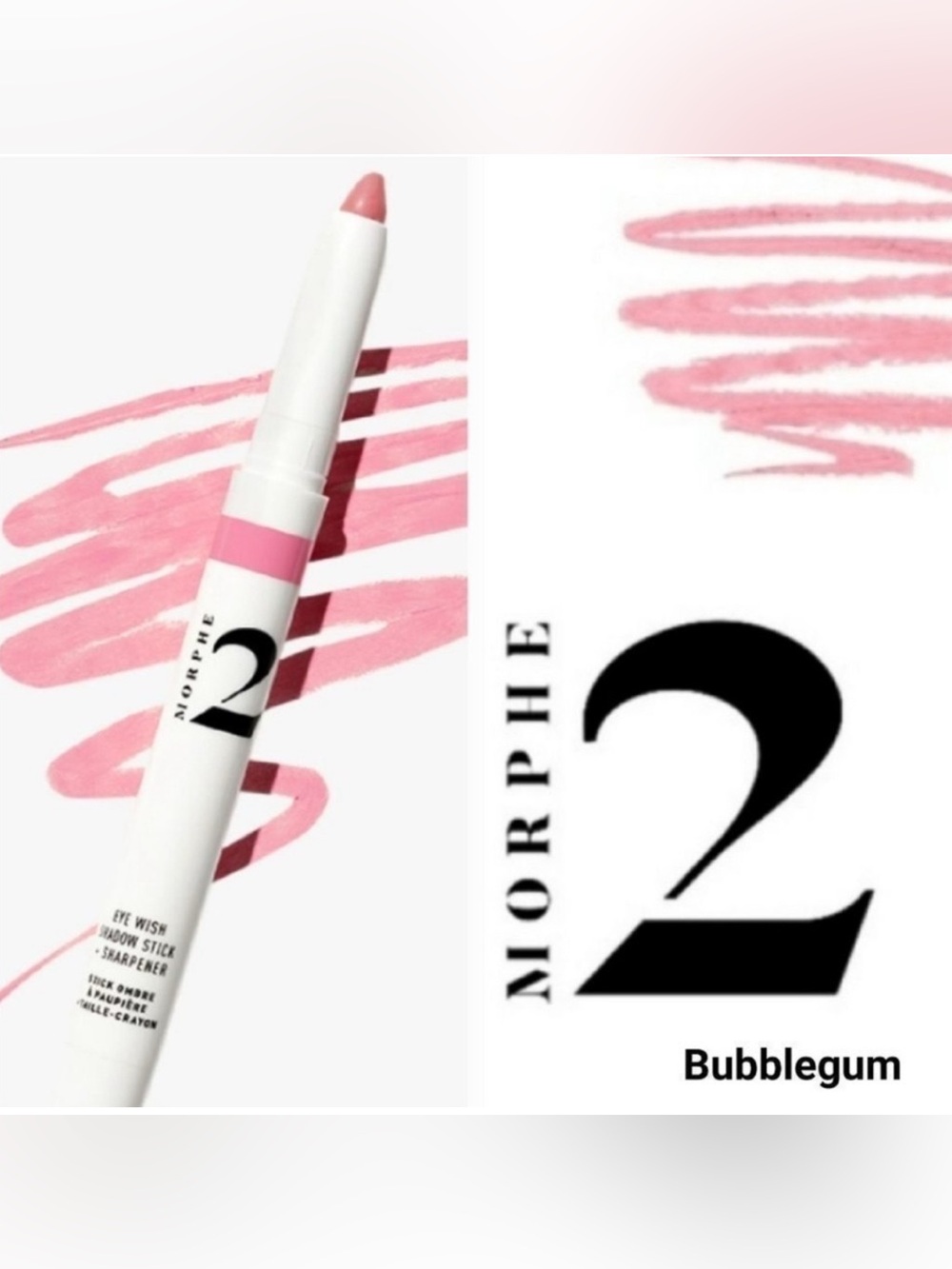 Morphe2 Bubblegum Eye Wish Shadow Stick + Built-In Sharpener